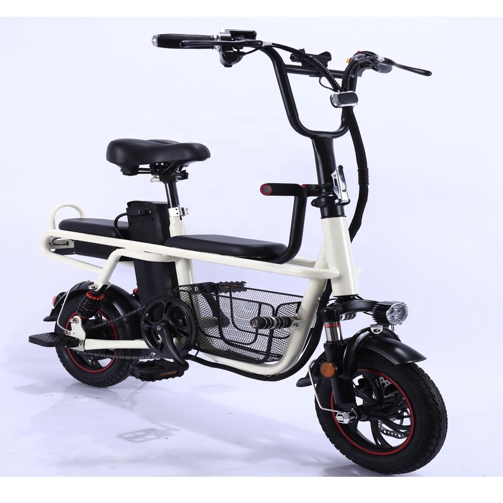 Newest Tandem Electric Bicycle with basket(FP-ES-LT19003)