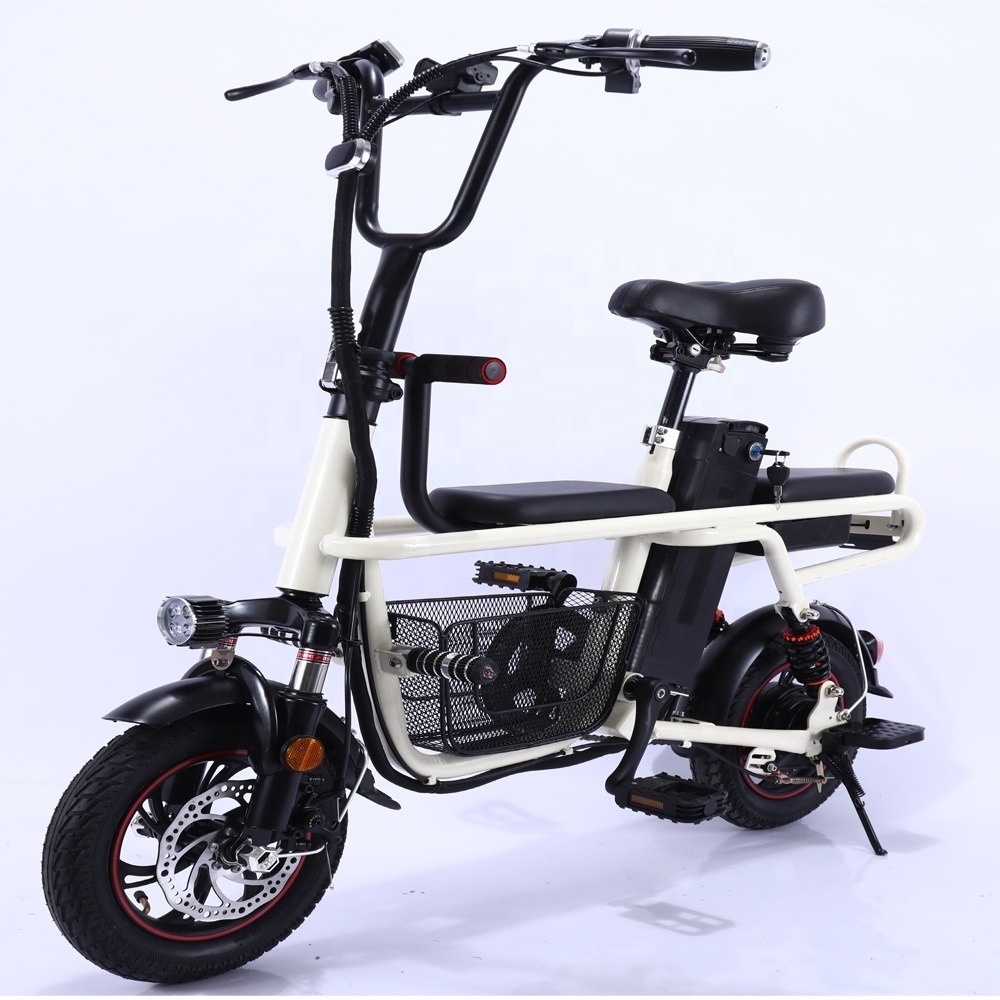 Newest Tandem Electric Bicycle with basket(FP-ES-LT19003)