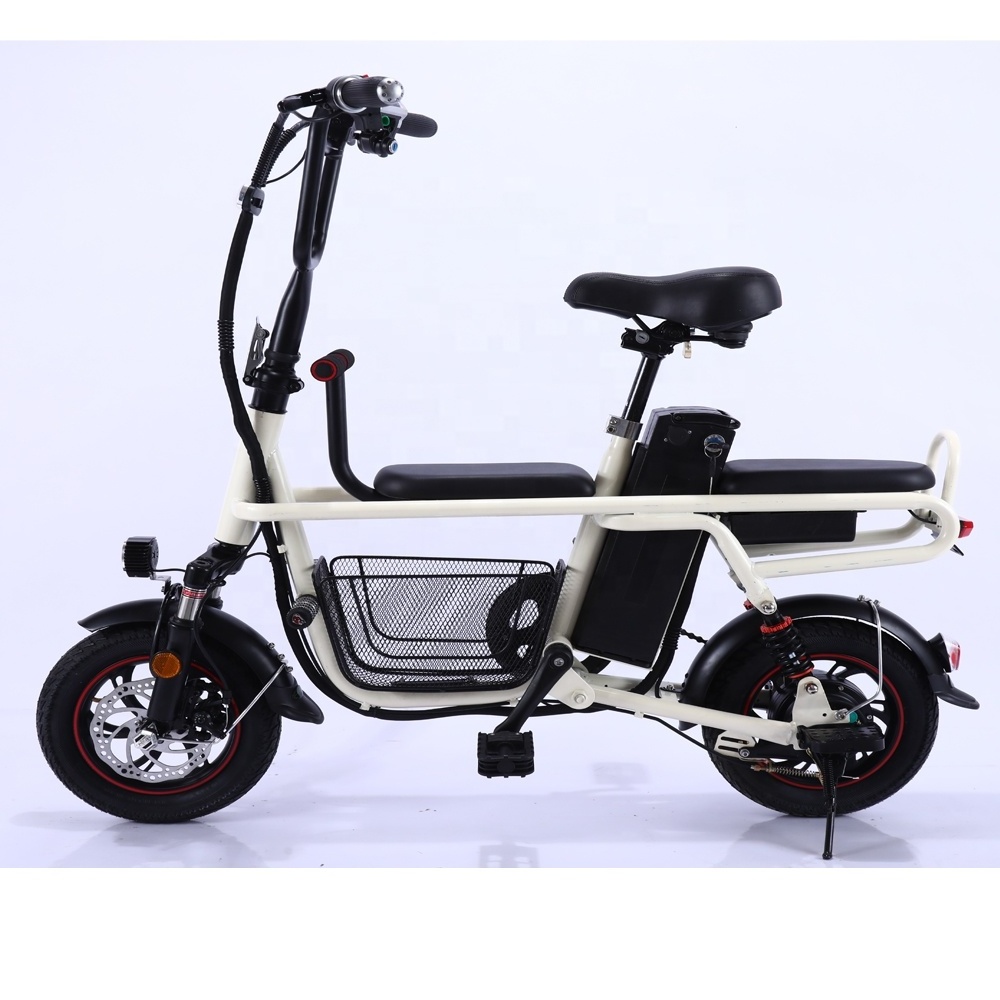 Newest Tandem Electric Bicycle with basket(FP-ES-LT19003)