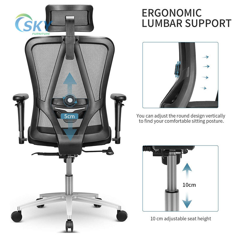 SKY Ergonomic Price Furniture Mesh Executive Chairs Accessories Table Visitor Sale Swivel White Office Chair For Office