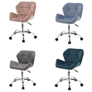 Factory Price wholesale simple accent chair wheel base comfortable 360 swivel pink gray blue black white relax home office chair