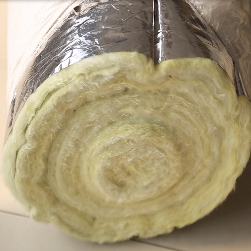 Foil faced foil backed fiber glass wool roofing material fiberglass duct insulation price glasswool