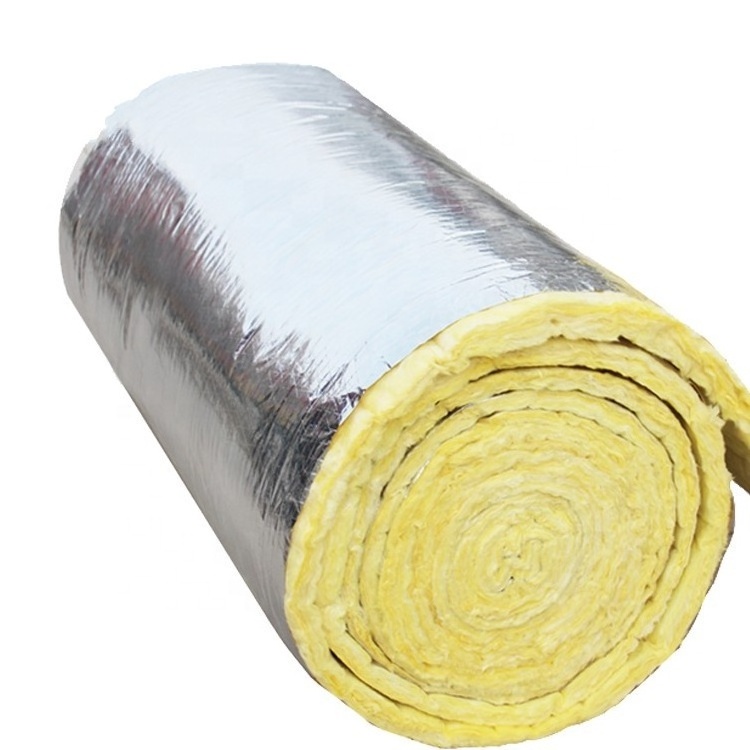 Foil faced foil backed fiber glass wool roofing material fiberglass duct insulation price glasswool