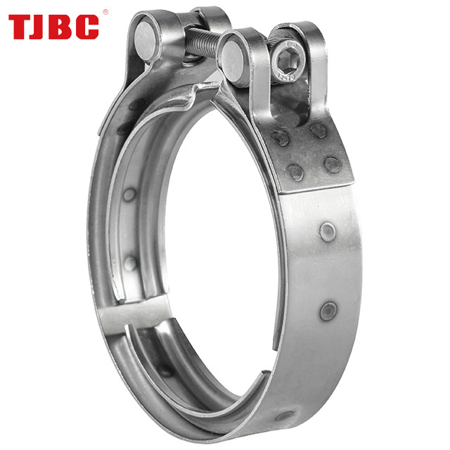 Custom V Band Heavy Duty Exhaust Hose Clamp For Automotive