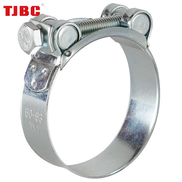 Unitary Power Single Bolt Stainless Steel heavy duty super hose clamp