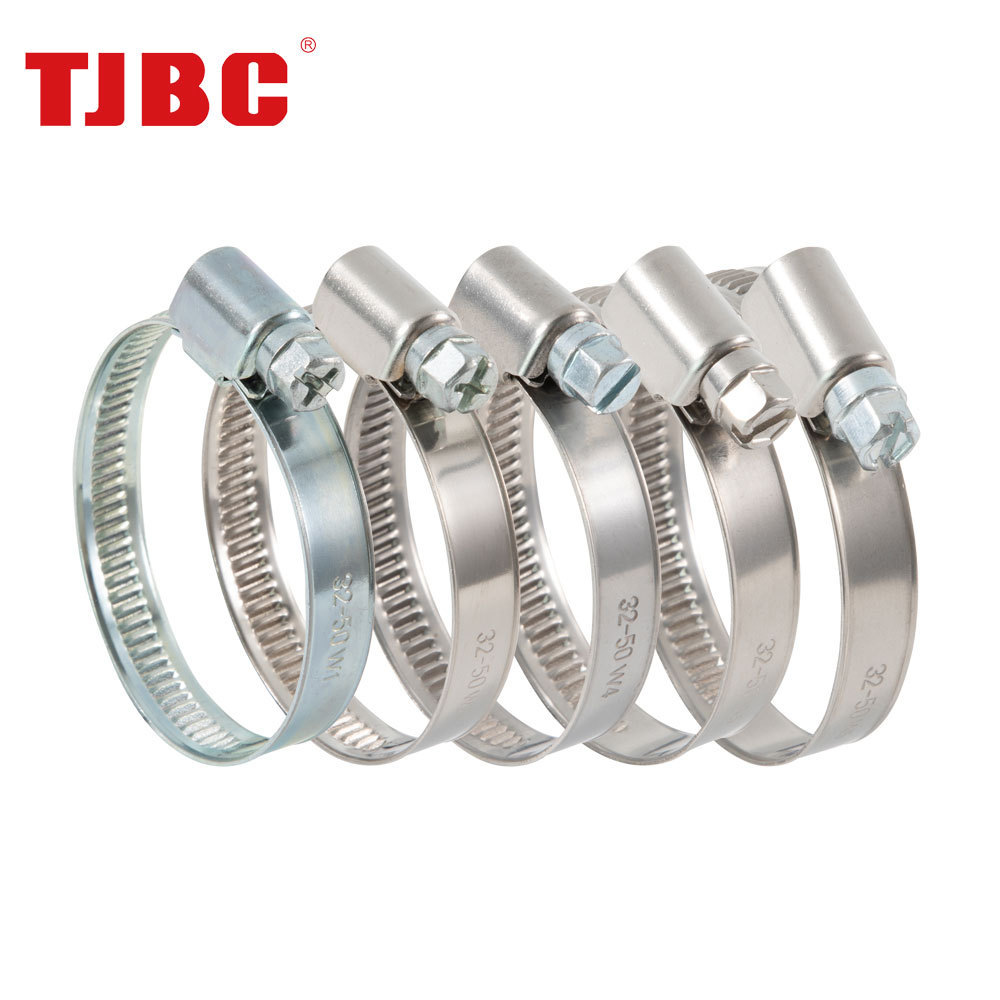 High quality 304 stainless steel slotted screw interlock design hose clamp