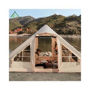 canvas yurt bubble construction air camping outdoor vance decontamination glamping inflatable tent