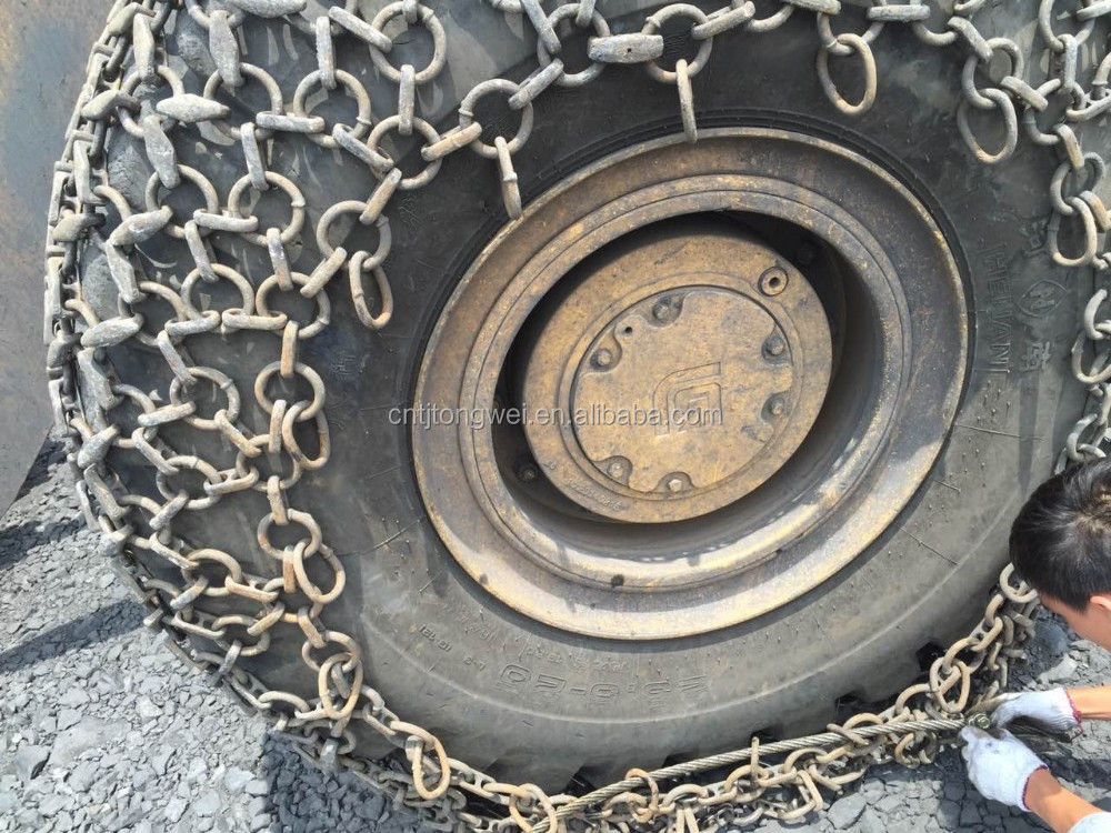 Hot sale tyre protection chains/heavy equipment tyre chain/tractor snow chain for Used Wheel Loader