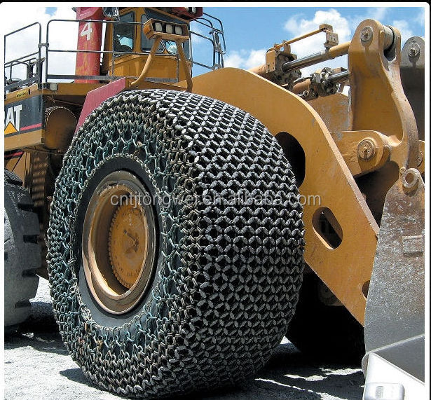 heavy mining truck tyre protection chain for 20.5-25strengthen tyre