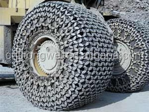 Heavy Equipment Excavator/Dozer Steel Tyre protection chain/heavy mining tire chains