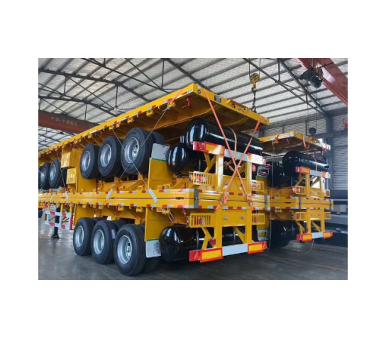 TuQiang Factory Transport Container Height 20 Feet 3 Axles 30 Ft Flatbed Trailer For Sale