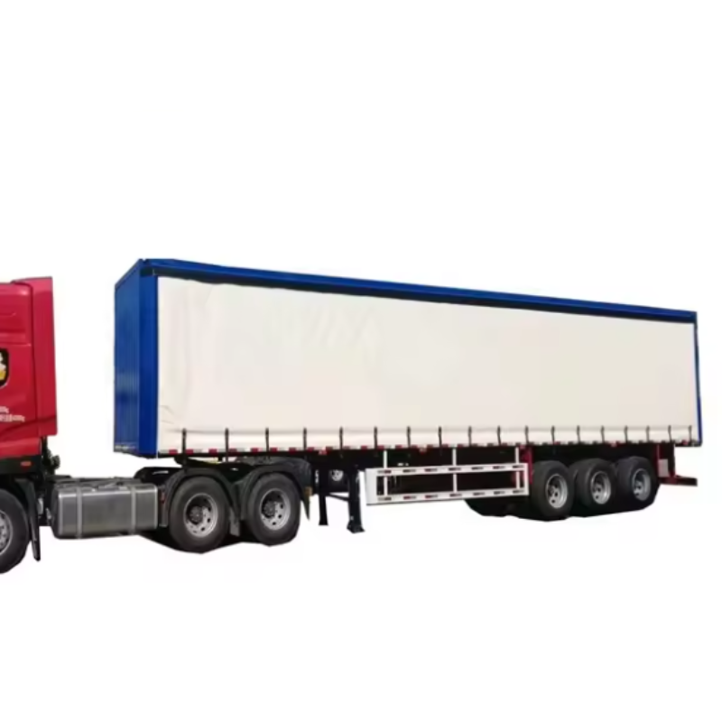 TIA Tri Axles van type enclosed Box Tarpaulin Roller Shutters 45 53 ton Curtain Side closed Truck Semi Trailer