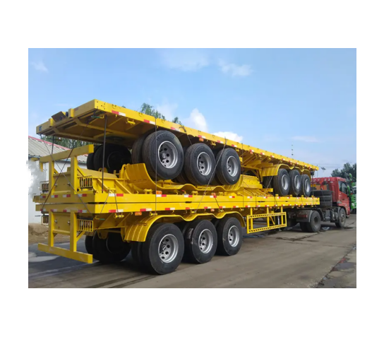 TuQiang Factory Transport Container Height 20 Feet 3 Axles 30 Ft Flatbed Trailer For Sale