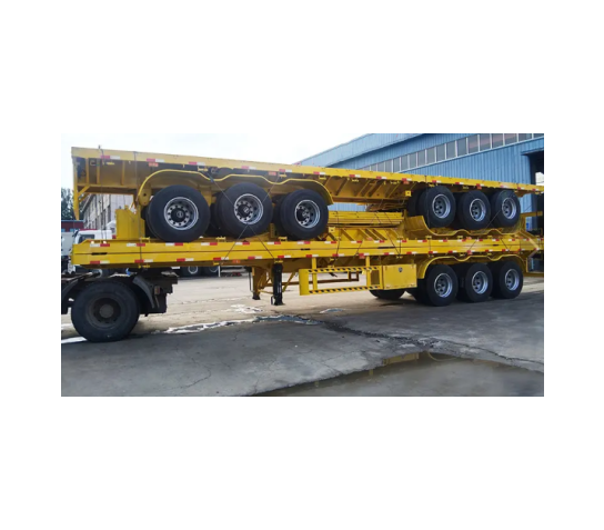 TuQiang Factory Transport Container Height 20 Feet 3 Axles 30 Ft Flatbed Trailer For Sale