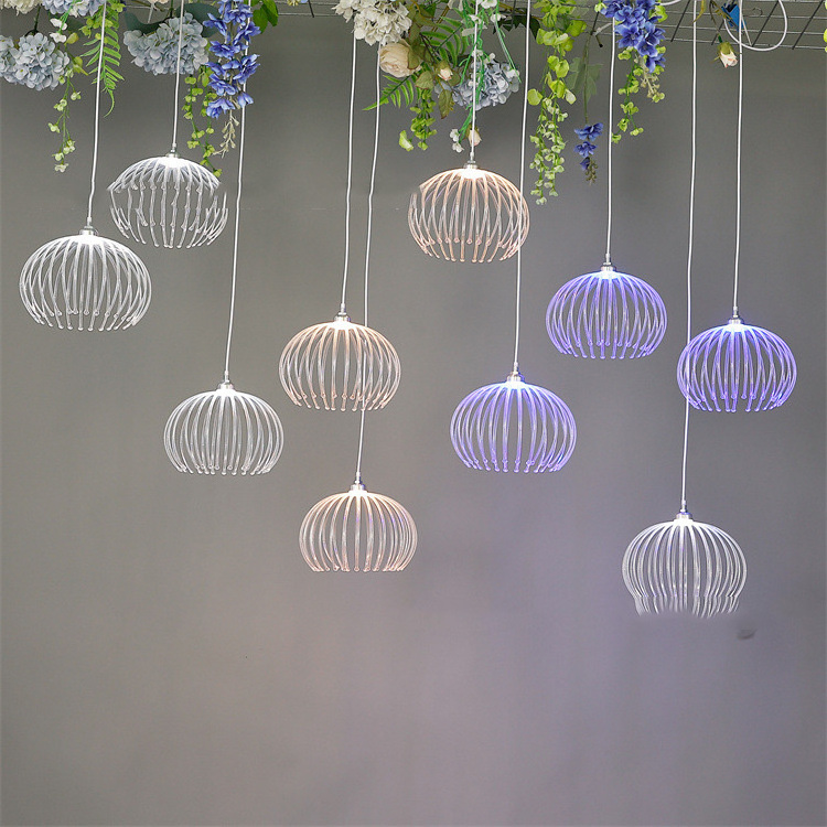 High-quality New Wedding Glow 10heads Dandelion Decorative Lights Hanging String Wedding Hall Window Ceiling Decoration