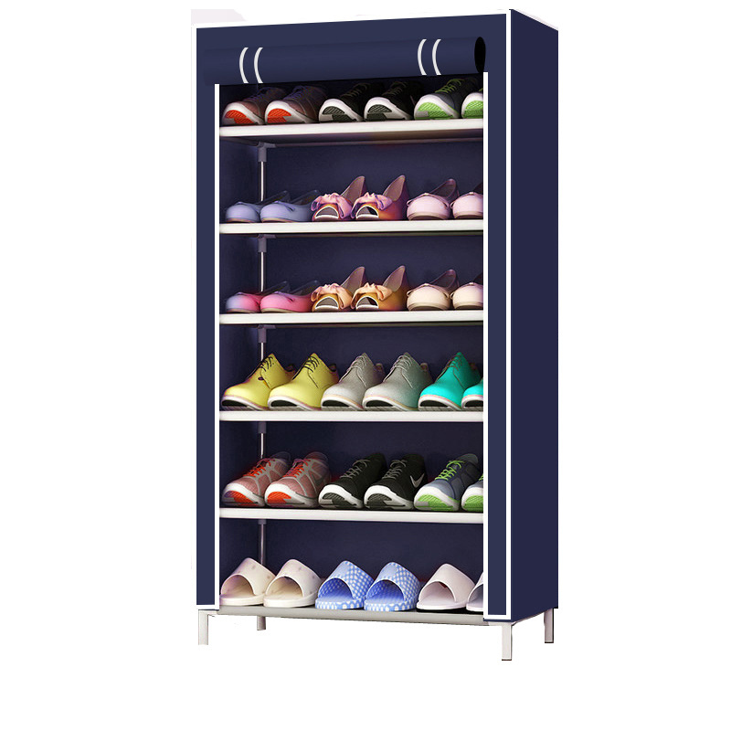 non woven shoes rack XG-7  hot sale metal frame fabric shoe storage closet for living room