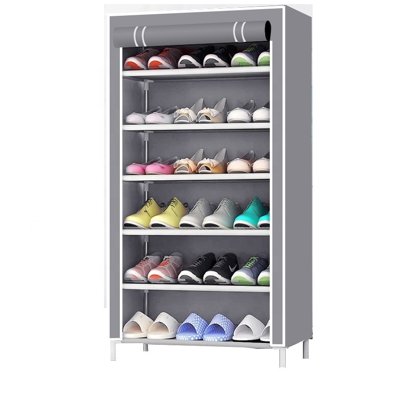 non woven shoes rack XG-7  hot sale metal frame fabric shoe storage closet for living room