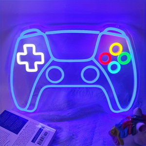 1 PC Gamepad Shaped LED Neon Sign for Gamer Room Boys Room Gaming Wall Decor, USB Powered Gamer Gifts for Teens, Boys, Kids