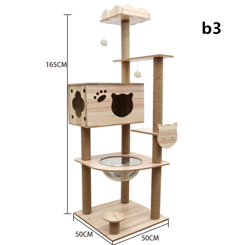 Pet Toy Supplies Cat Scratching Post Tree Sturdy Modern Cat Tower Large Luxury Climbing Tree Pet Wood House