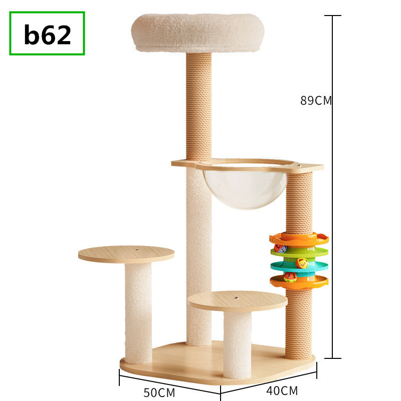 Hot Selling Cat Climbing Frame Indoor Pet Tree With Scratching Posts Cat Scratcher House Hammock Cat Tower