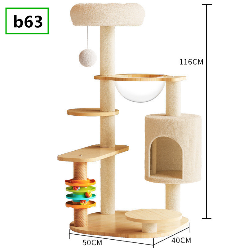 Hot Selling Cat Climbing Frame Indoor Pet Tree With Scratching Posts Cat Scratcher House Hammock Cat Tower