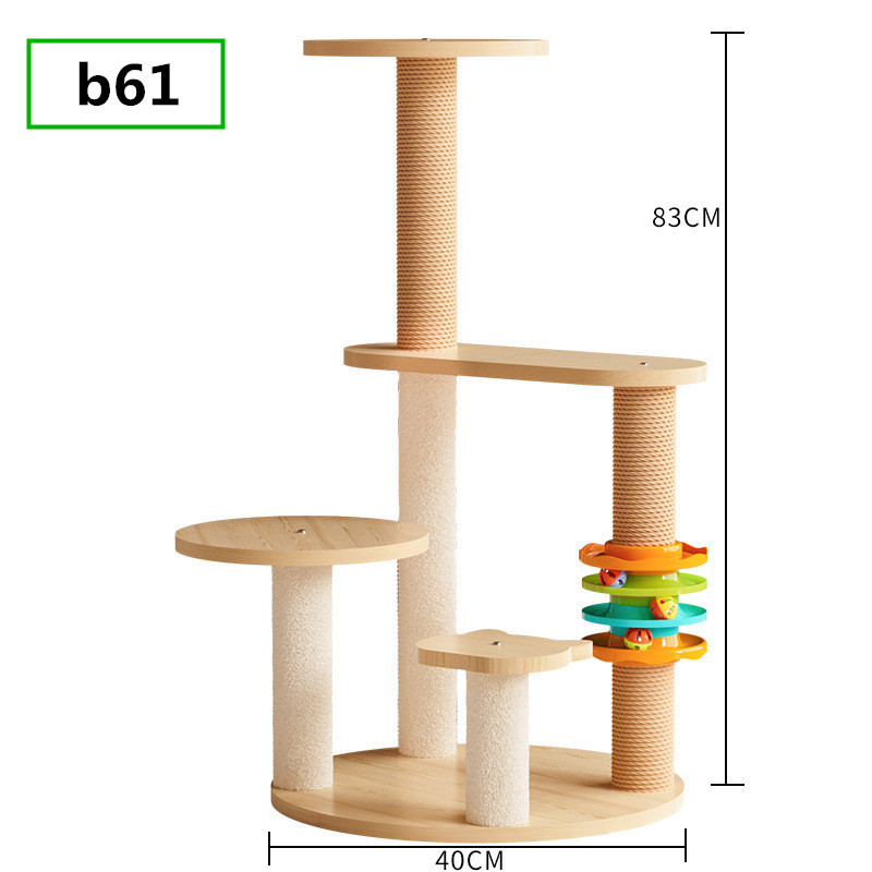 Hot Selling Cat Climbing Frame Indoor Pet Tree With Scratching Posts Cat Scratcher House Hammock Cat Tower