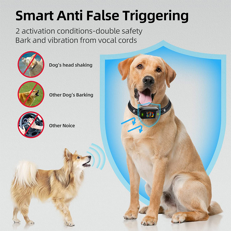 Smart Bark Collar,Rechargeable Anti Barking Training Collar with  Adjustable Sensitivity,dog perimeter shock collar