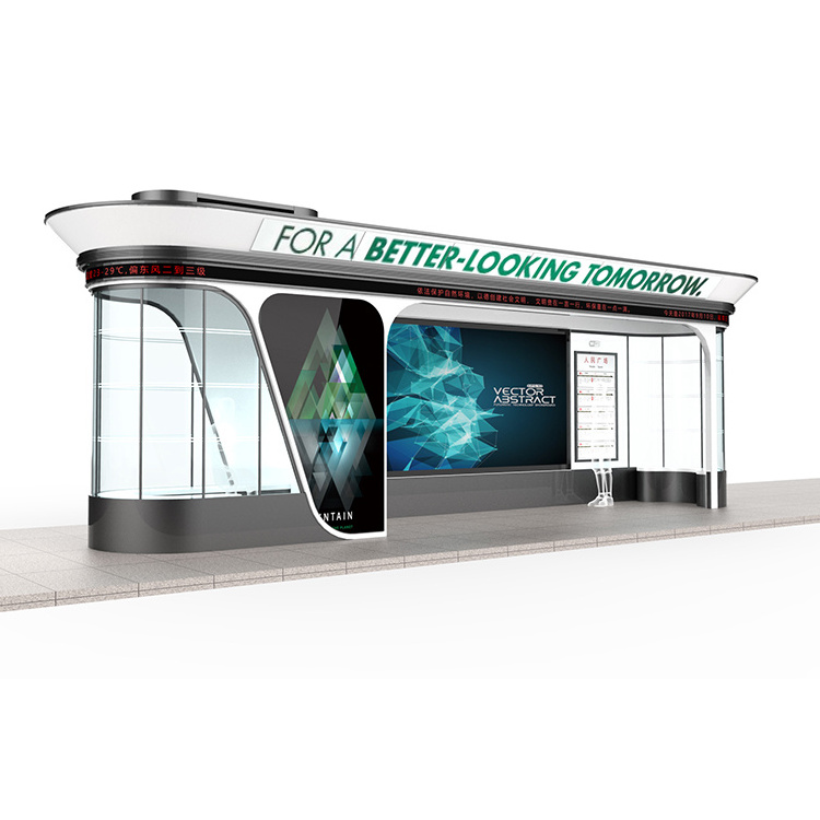 Outdoor other furniture intelligent bus stop solar bus stop shelter