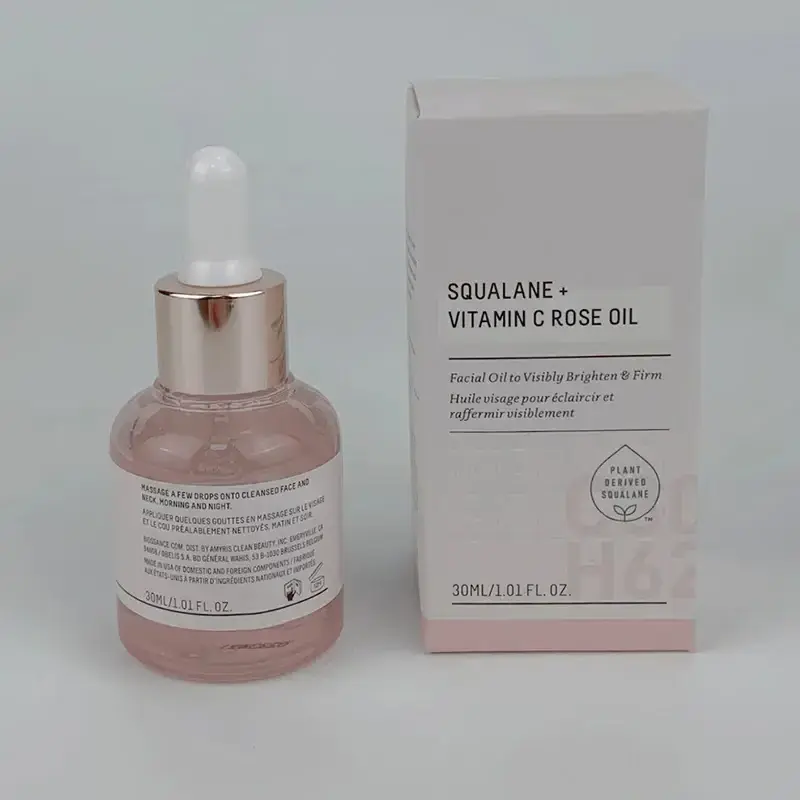 100% Squalane Vitamin C Rose Oil Anti-Wrinkle Anti-Aging Brightening Firming Moisturizing Facial 30ML Skin Care Essential Oil