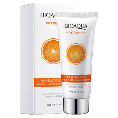 BIOAQUA Vitamin C moisturizing facial cleanser hydrating  deep cleaning mild no tight facial cleanser 100g