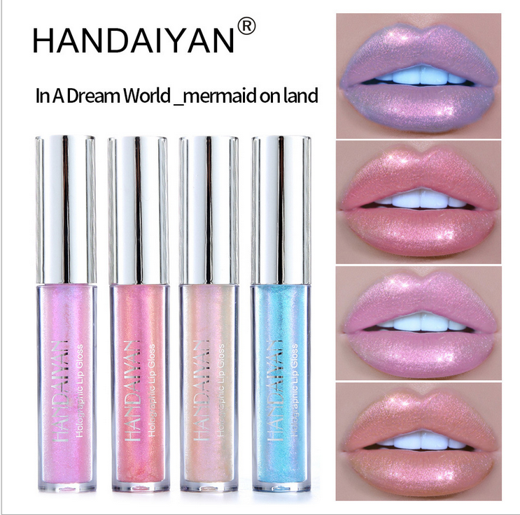 HANDAIYAN Makeup Shiny Lip Gloss Long Lasting Shimmer Lip Tint Waterproof Moisturizer Liquid Lipstick Cosmetics