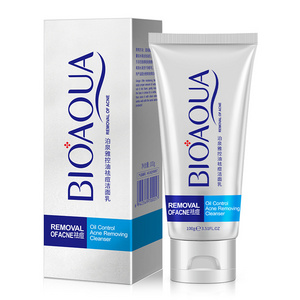 BIOAQUA facial cleanser oil control anti-acne cleansing cream improve acne blackheads deep cleansing facial cleanser 100g