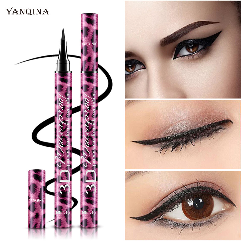 YANQINA eyeliner + mascara 36H 4D Thick curls set long lasting waterproof and no-blooming makeup