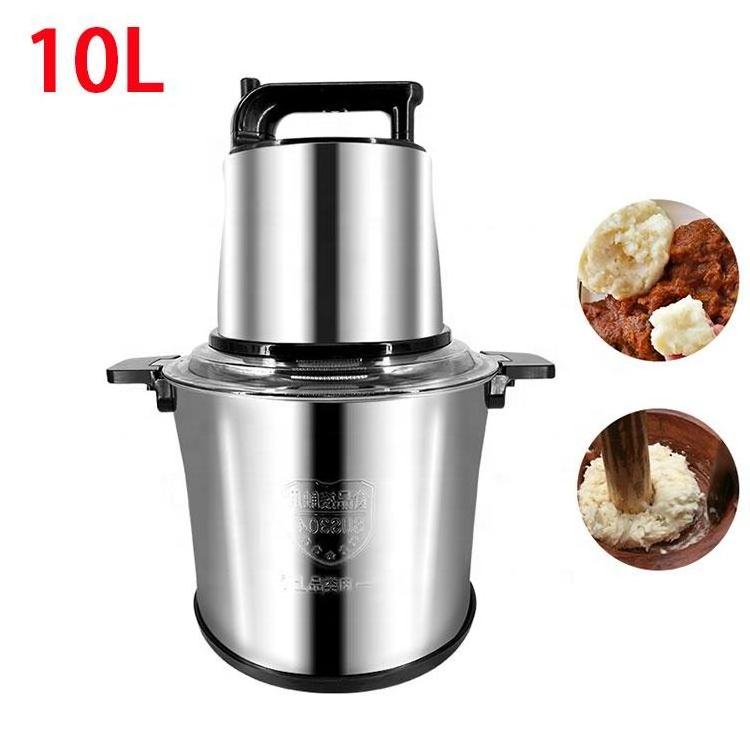 Electric Stainless Steel Yam Pounder Machine Food Processor Chopper Meat Grinder and Slicers