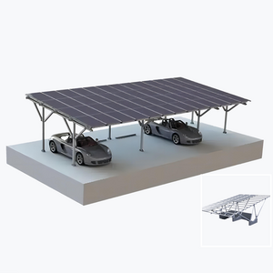 10 kw china wholesale parking racking structure  roof solar aluminum carport solar panel carport solar carport system