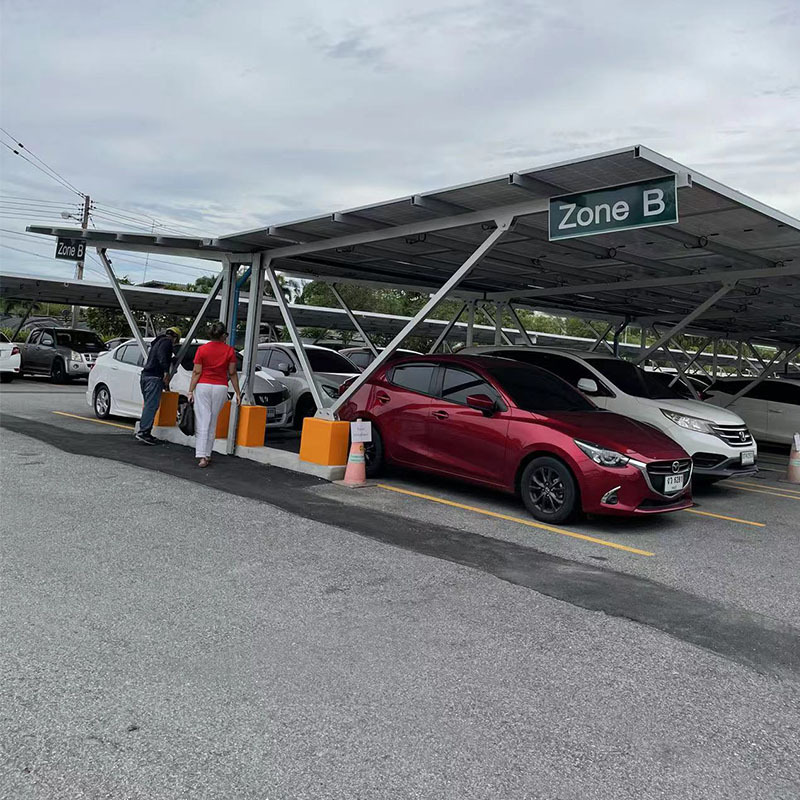 10 kw china wholesale parking racking structure  roof solar aluminum carport solar panel carport solar carport system