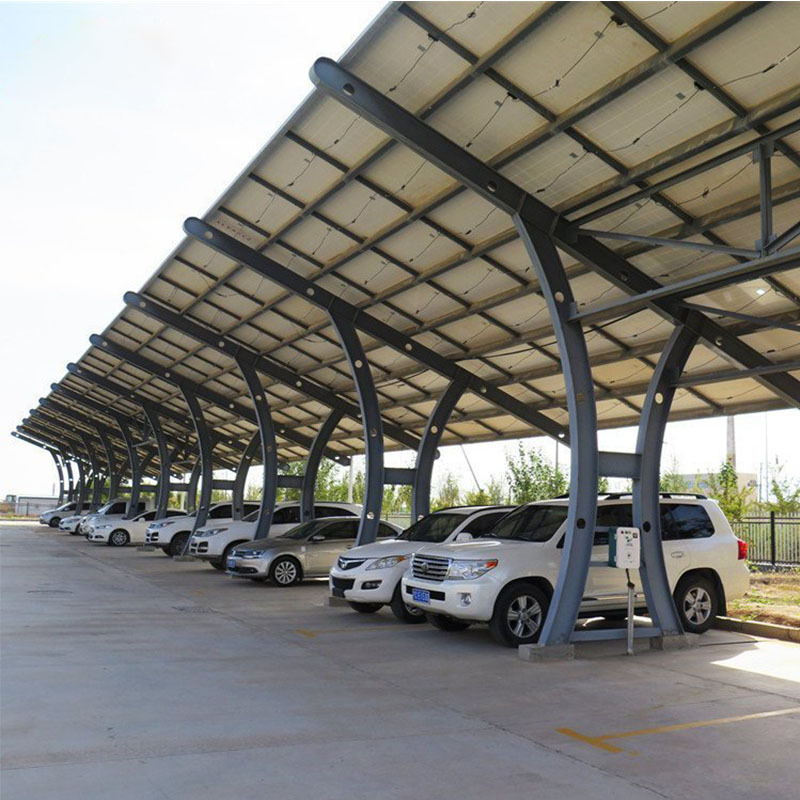 10 kw china wholesale parking racking structure  roof solar aluminum carport solar panel carport solar carport system