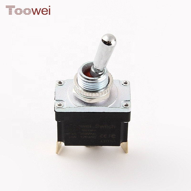 ON (ON) SPDT 2 Position 3 Pin Flat Handle Momentary Toggle Switch