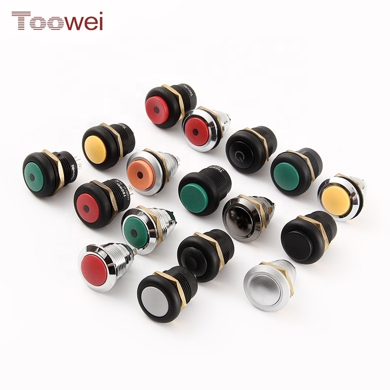 miniature welding waterproof momentary push button switch 3a 12v ce rohs for motorcycle lamp with led