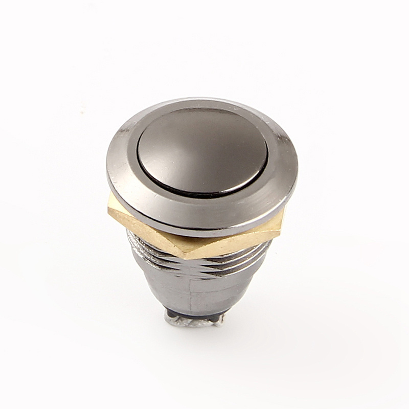 16MM Push Button Mini Switch On Off SPST Panel Mount Round Metal Waterproof Ip67 Latching Momentary Push Button Switch