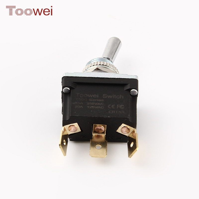 Toowei 3 position ON-OFF-ON electric mini black retro 12v ip67 waterproof  3 pin toggle switches for boats