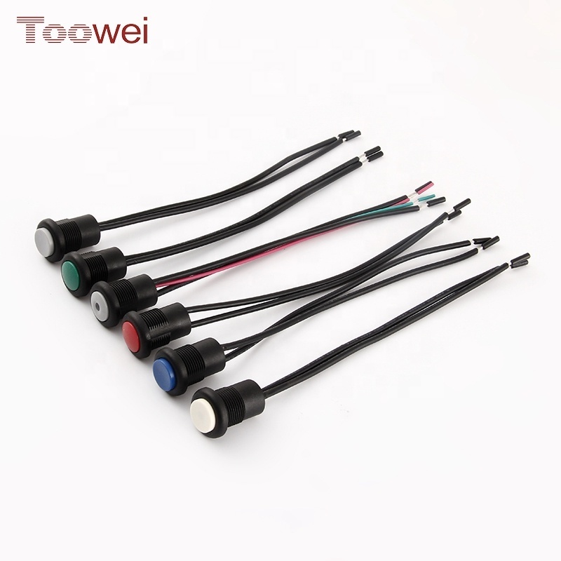 Toowei 16mm Waterproof Car boat switch waterproof push button on off Horn Engine Starter