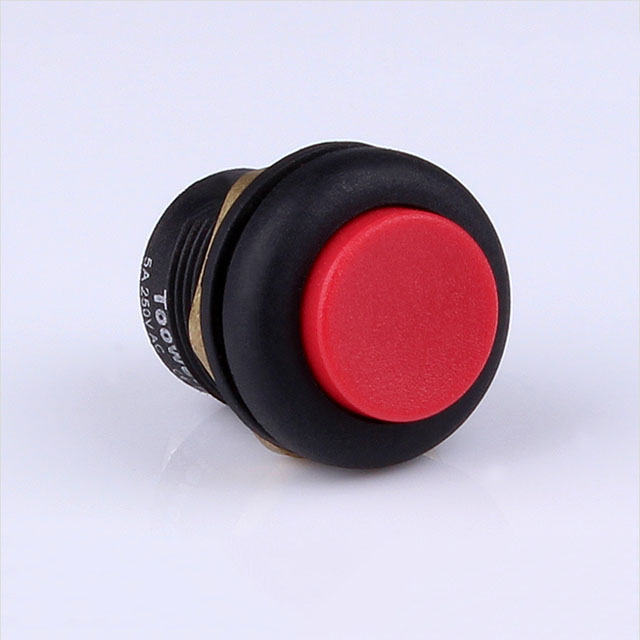 Toowei mushroom emergency stop metal push button switch 24V panel mount on button switch with led