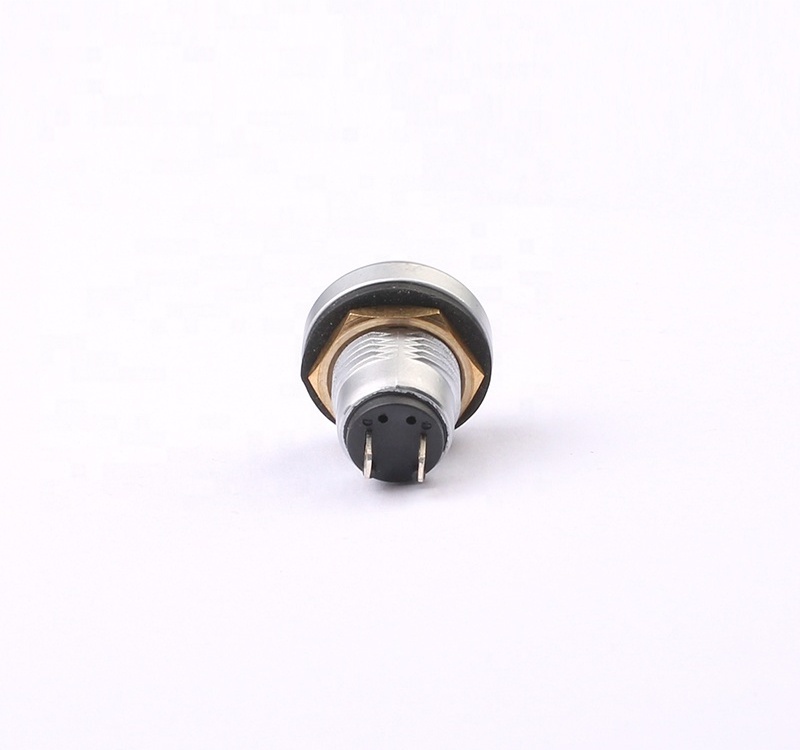 safety emergency tactical round push button switches metal push button switch 12mm ip67 waterproof