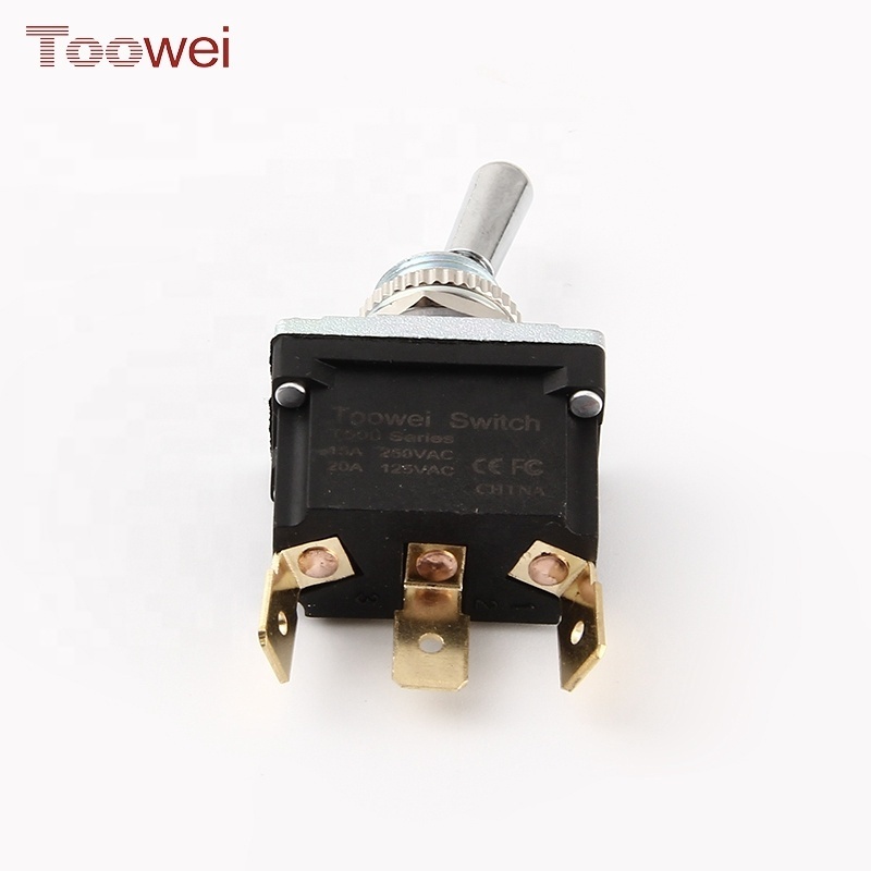 ON (ON) SPDT 2 Position 3 Pin Flat Handle Momentary Toggle Switch