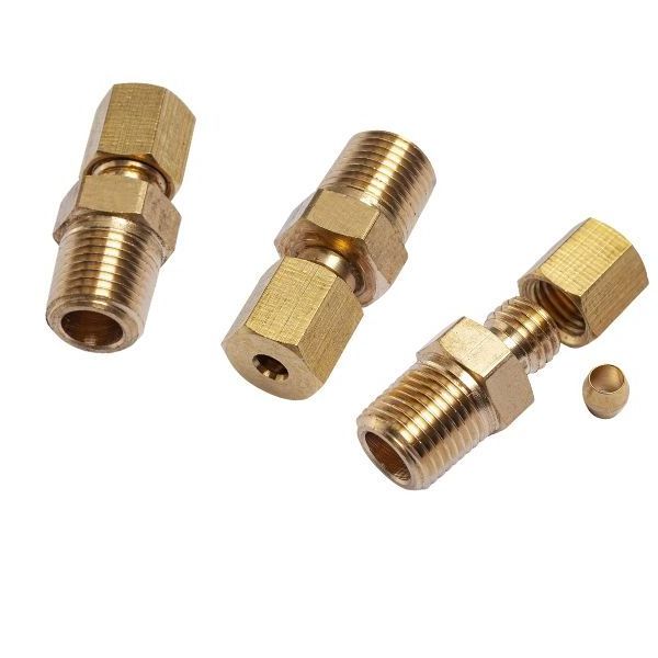 Manufactures 6 way compression  pipe dot 1/2 brake  brass plumbing fitting for copper pipe