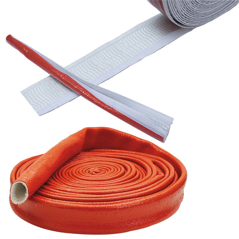 fiberglass silicone coated fiberglass fire retarded barrier protective nylon furnace high temperature furnace red sleeves hose