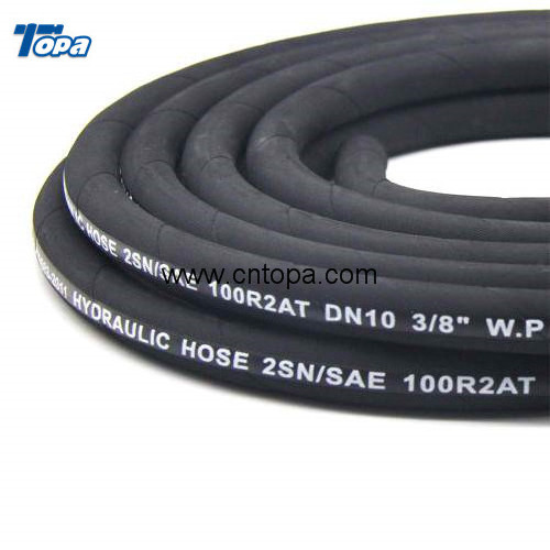 SAE 100 R13 Standard four or six high tensile steel wire spiral reinforcement hydraulic 2 inch rubber hose