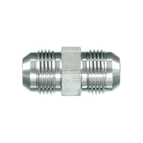 6J male bulkhead straight adapter JIC 74 degree Cone Flared Tube hydraulic adapter