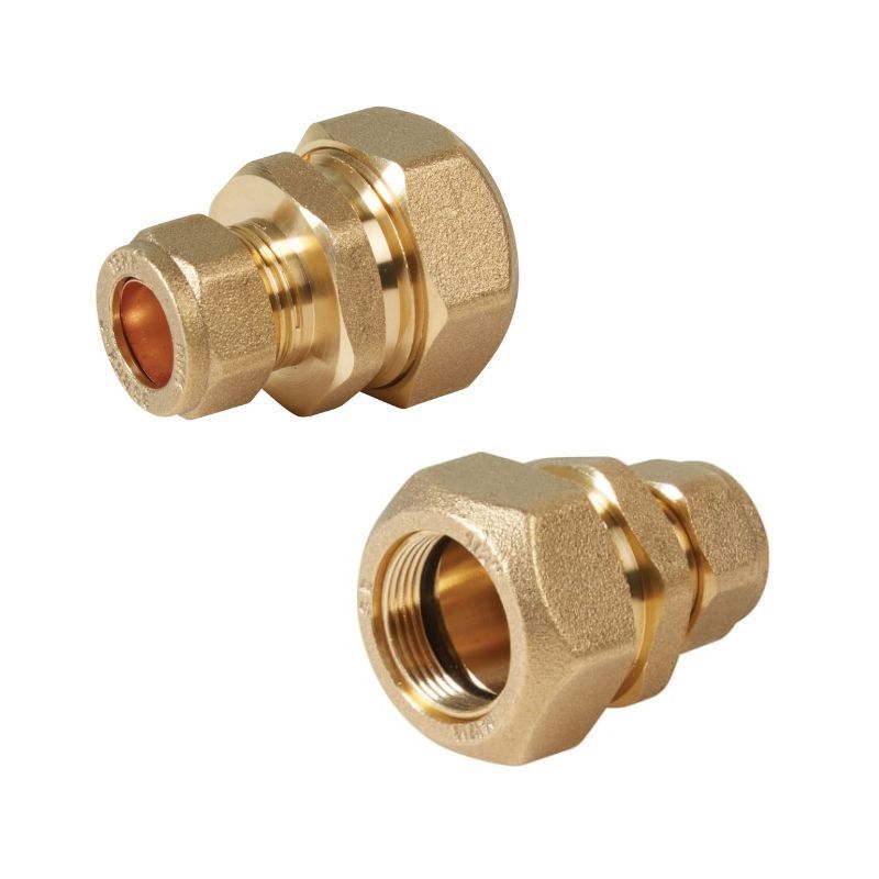 Manufactures 6 way compression  pipe dot 1/2 brake  brass plumbing fitting for copper pipe